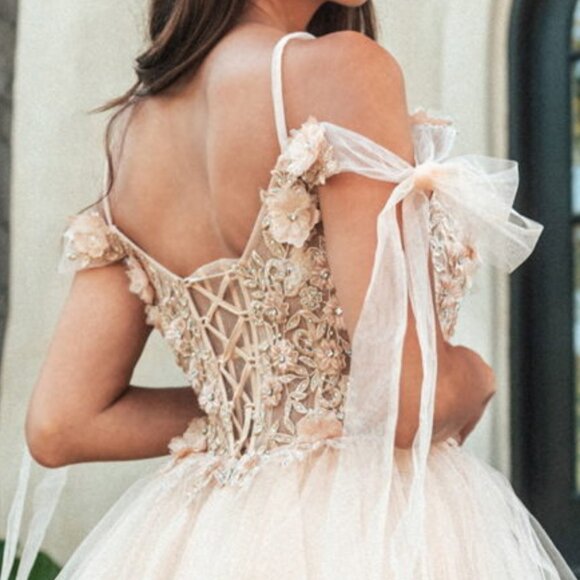 NEW SHORT OFF SHOULDER MINI HOMECOMING DRESS W/ SWEETHEART NECKLINE GL GS3513 - Picture 6 of 10